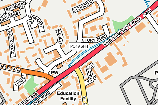 PO19 6FH map - OS OpenMap – Local (Ordnance Survey)