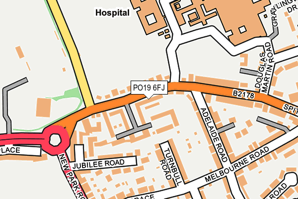 PO19 6FJ map - OS OpenMap – Local (Ordnance Survey)