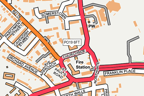 PO19 6FT map - OS OpenMap – Local (Ordnance Survey)