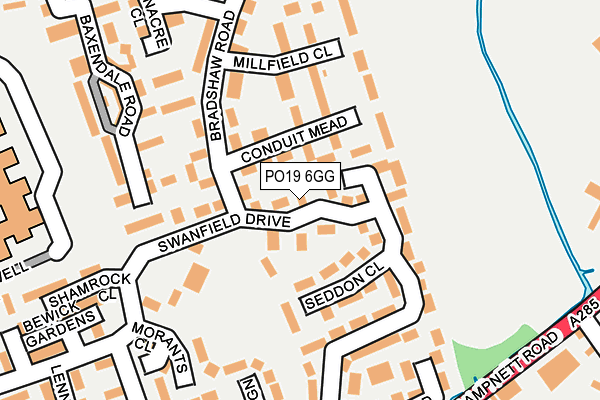 PO19 6GG map - OS OpenMap – Local (Ordnance Survey)