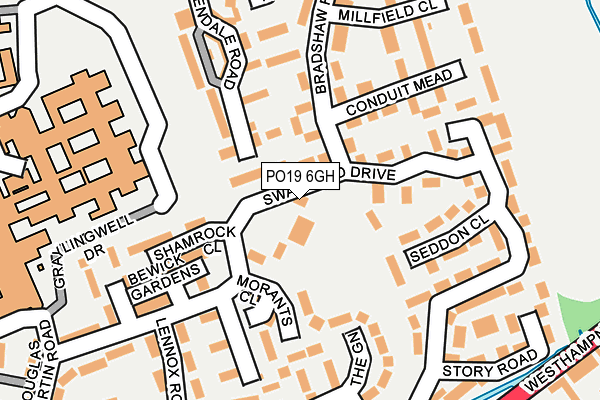 PO19 6GH map - OS OpenMap – Local (Ordnance Survey)