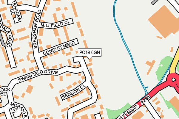 PO19 6GN map - OS OpenMap – Local (Ordnance Survey)