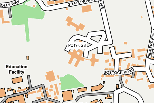 PO19 6GS map - OS OpenMap – Local (Ordnance Survey)