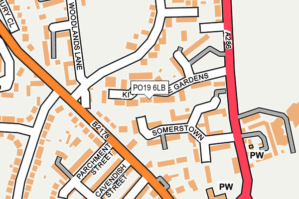 PO19 6LB map - OS OpenMap – Local (Ordnance Survey)
