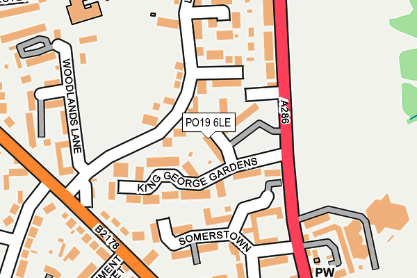 PO19 6LE map - OS OpenMap – Local (Ordnance Survey)