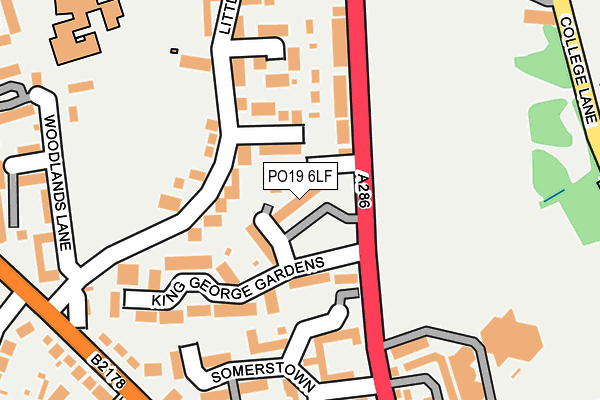 PO19 6LF map - OS OpenMap – Local (Ordnance Survey)