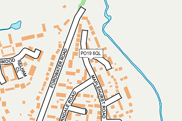 PO19 6QL map - OS OpenMap – Local (Ordnance Survey)