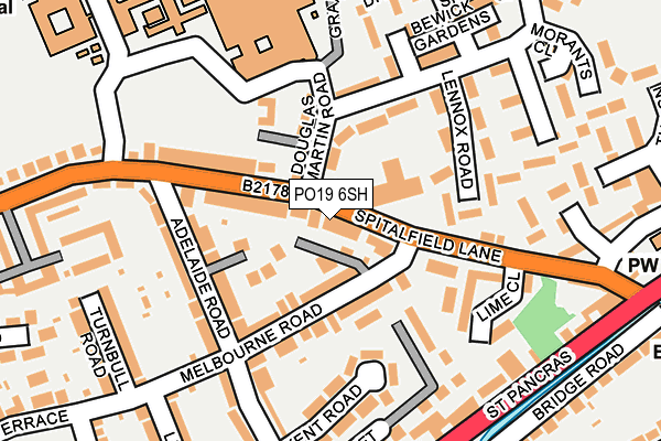 PO19 6SH map - OS OpenMap – Local (Ordnance Survey)