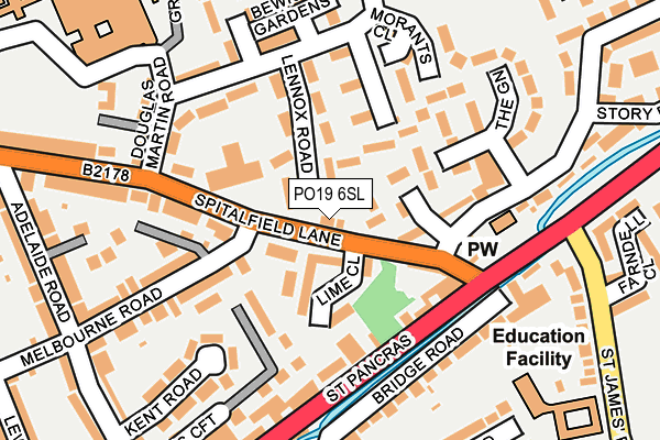 PO19 6SL map - OS OpenMap – Local (Ordnance Survey)