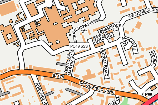 PO19 6SS map - OS OpenMap – Local (Ordnance Survey)