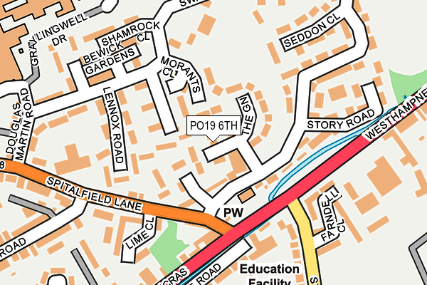 PO19 6TH map - OS OpenMap – Local (Ordnance Survey)