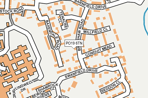 PO19 6TN map - OS OpenMap – Local (Ordnance Survey)