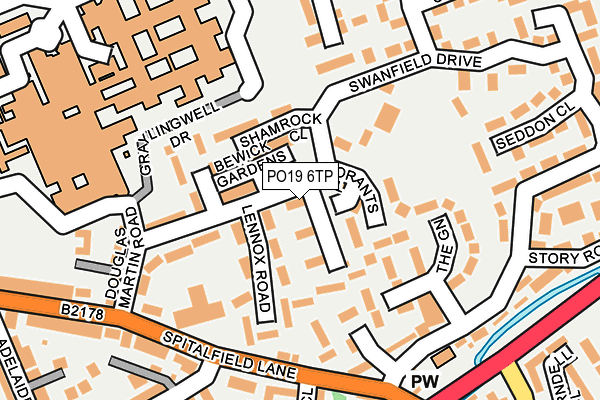 PO19 6TP map - OS OpenMap – Local (Ordnance Survey)