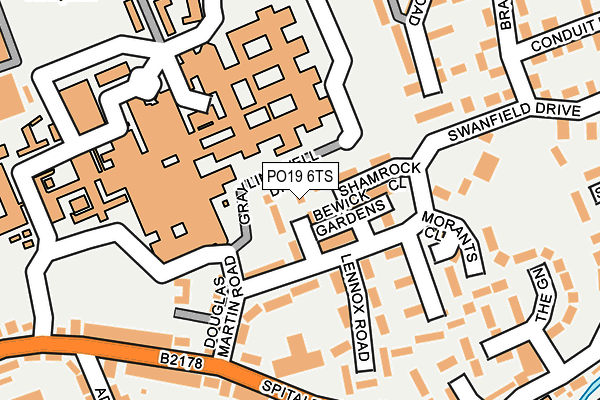 PO19 6TS map - OS OpenMap – Local (Ordnance Survey)