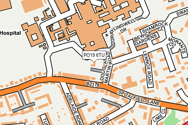PO19 6TU map - OS OpenMap – Local (Ordnance Survey)