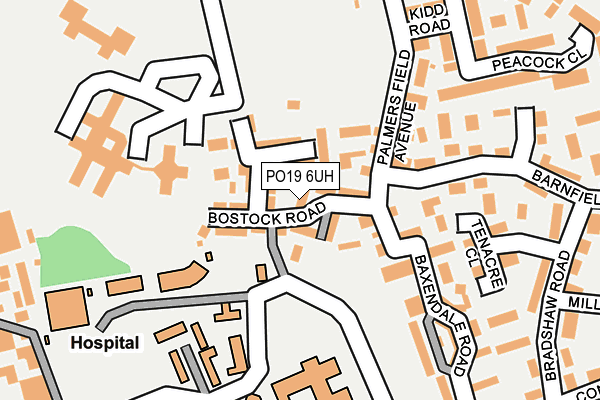 PO19 6UH map - OS OpenMap – Local (Ordnance Survey)