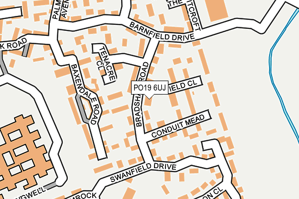 PO19 6UJ map - OS OpenMap – Local (Ordnance Survey)