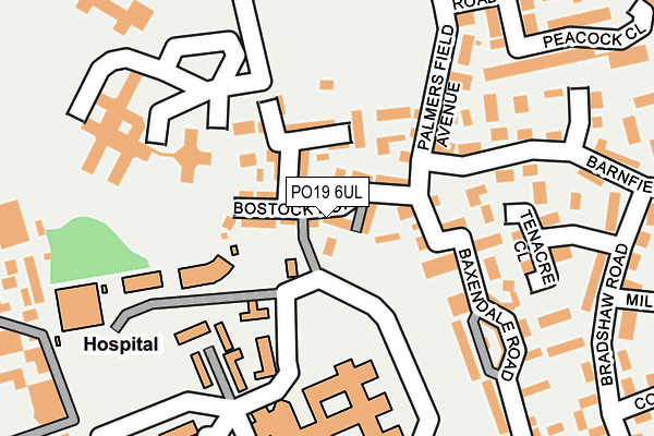 PO19 6UL map - OS OpenMap – Local (Ordnance Survey)