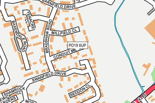 PO19 6UP map - OS OpenMap – Local (Ordnance Survey)