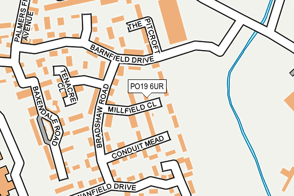 PO19 6UR map - OS OpenMap – Local (Ordnance Survey)