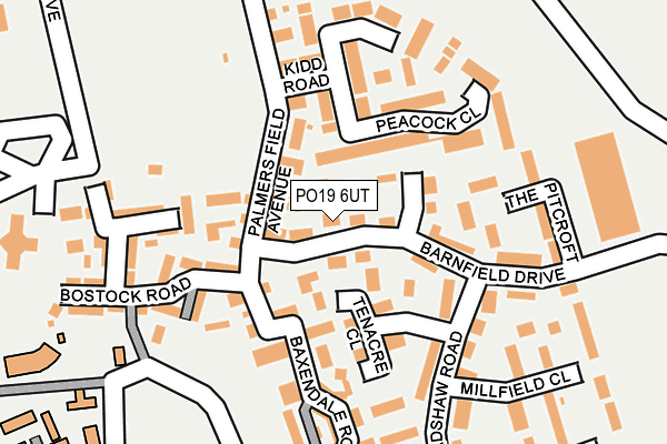PO19 6UT map - OS OpenMap – Local (Ordnance Survey)