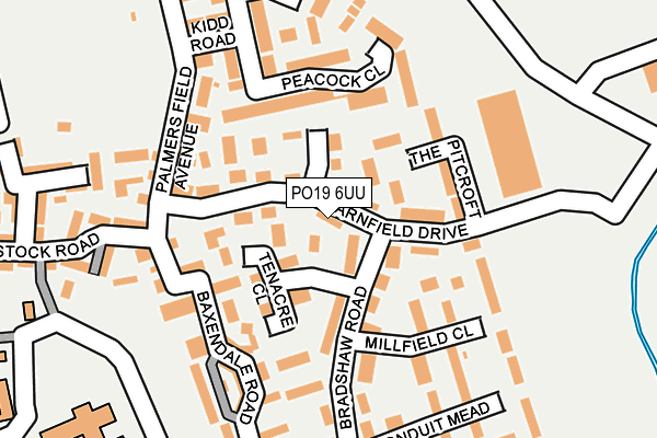 PO19 6UU map - OS OpenMap – Local (Ordnance Survey)