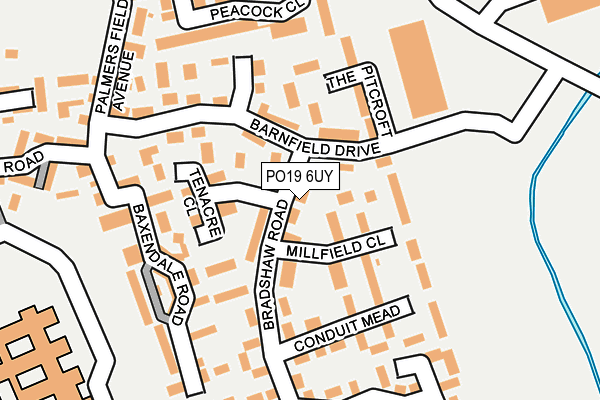 PO19 6UY map - OS OpenMap – Local (Ordnance Survey)