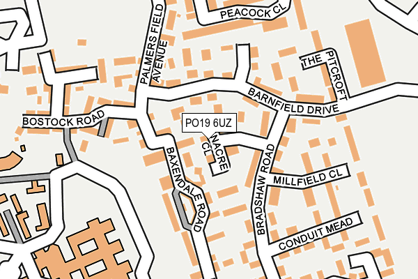PO19 6UZ map - OS OpenMap – Local (Ordnance Survey)