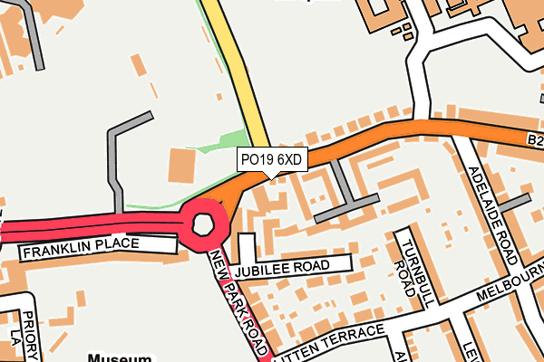 PO19 6XD map - OS OpenMap – Local (Ordnance Survey)