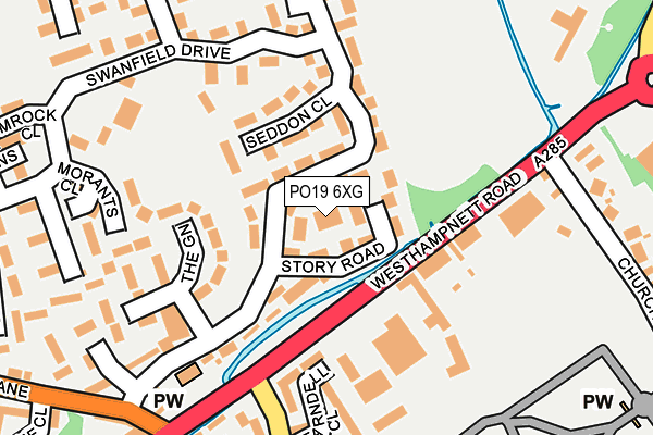 PO19 6XG map - OS OpenMap – Local (Ordnance Survey)