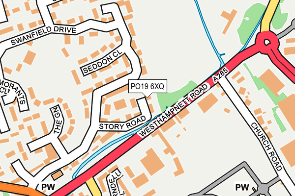 PO19 6XQ map - OS OpenMap – Local (Ordnance Survey)