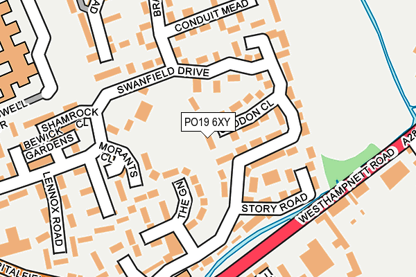 PO19 6XY map - OS OpenMap – Local (Ordnance Survey)