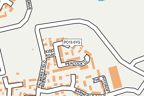 PO19 6YG map - OS OpenMap – Local (Ordnance Survey)