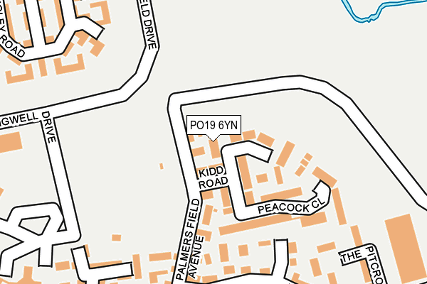 PO19 6YN map - OS OpenMap – Local (Ordnance Survey)