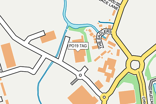 PO19 7AG map - OS OpenMap – Local (Ordnance Survey)