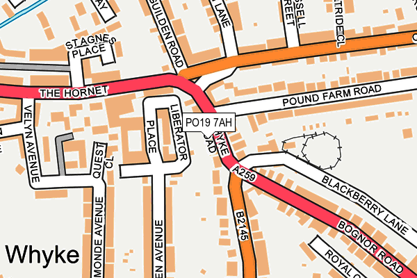 PO19 7AH map - OS OpenMap – Local (Ordnance Survey)
