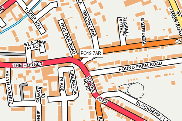 PO19 7AR map - OS OpenMap – Local (Ordnance Survey)