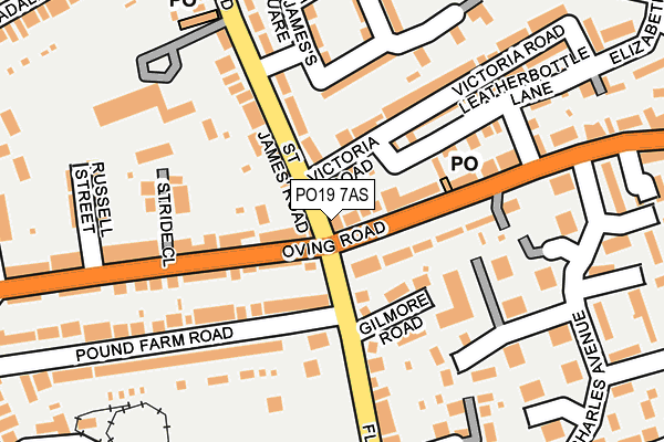 PO19 7AS map - OS OpenMap – Local (Ordnance Survey)