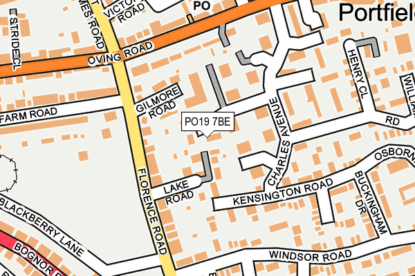 PO19 7BE map - OS OpenMap – Local (Ordnance Survey)