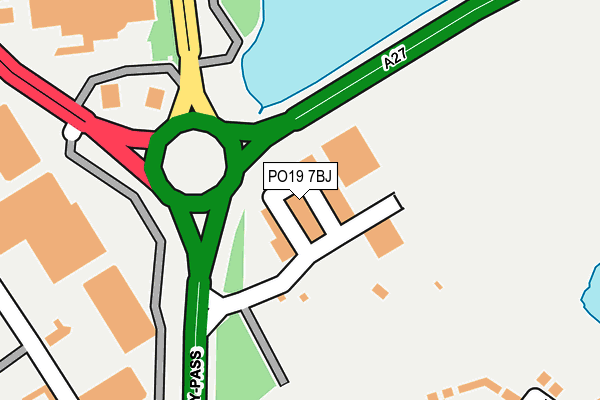 PO19 7BJ map - OS OpenMap – Local (Ordnance Survey)