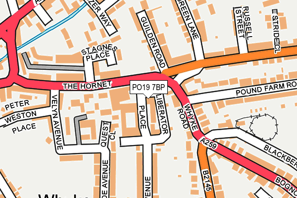 PO19 7BP map - OS OpenMap – Local (Ordnance Survey)