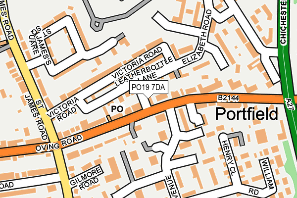 PO19 7DA map - OS OpenMap – Local (Ordnance Survey)