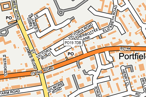 PO19 7DB map - OS OpenMap – Local (Ordnance Survey)