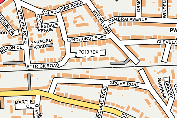PO19 7DX map - OS OpenMap – Local (Ordnance Survey)