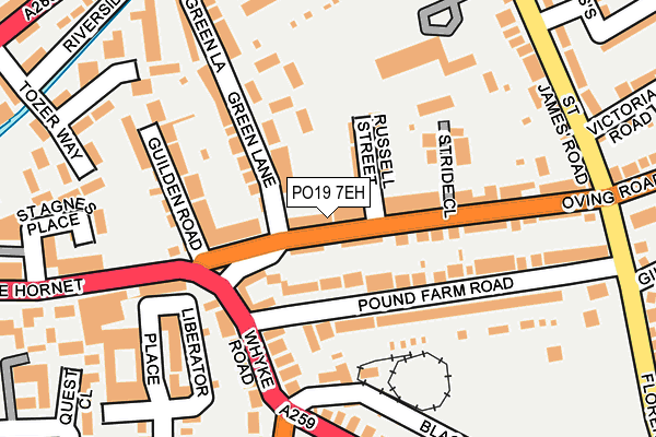PO19 7EH map - OS OpenMap – Local (Ordnance Survey)