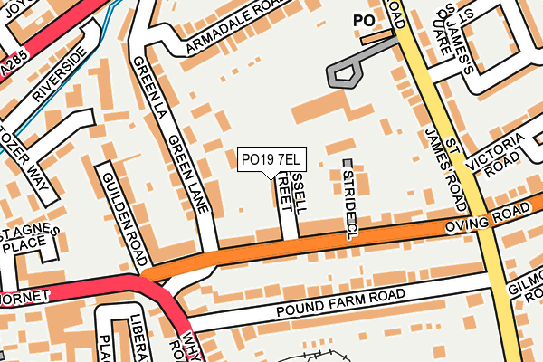 PO19 7EL map - OS OpenMap – Local (Ordnance Survey)