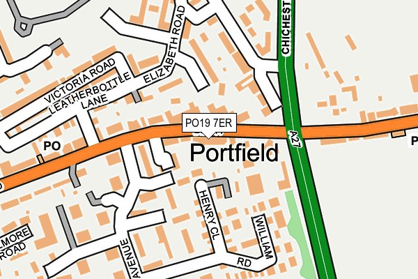 PO19 7ER map - OS OpenMap – Local (Ordnance Survey)