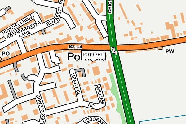 PO19 7ET map - OS OpenMap – Local (Ordnance Survey)