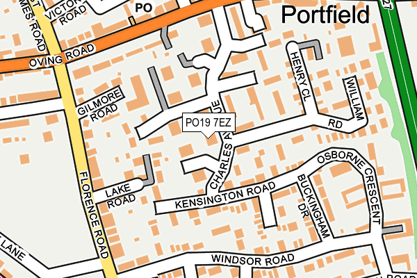 PO19 7EZ map - OS OpenMap – Local (Ordnance Survey)