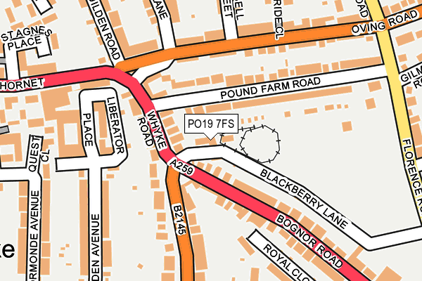 PO19 7FS map - OS OpenMap – Local (Ordnance Survey)